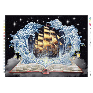 Морской сюжет в книге (част. выш.) ([БС 3487])